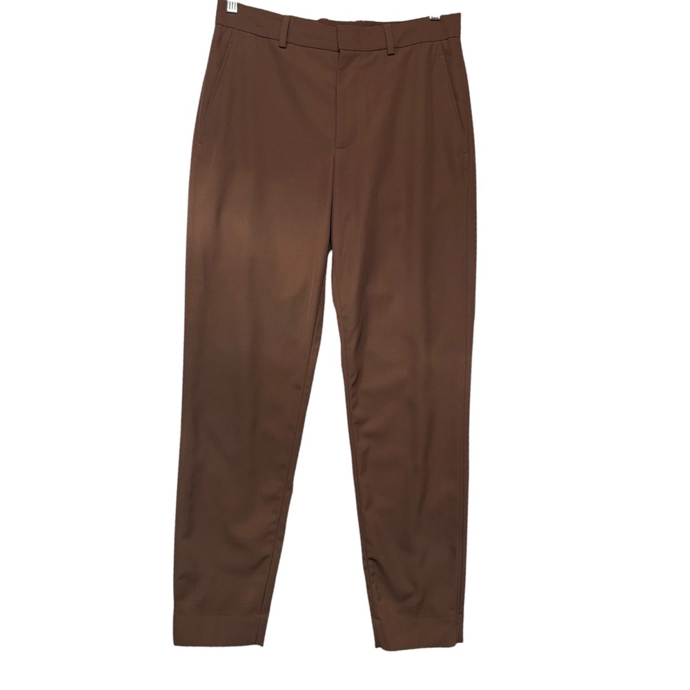 COS Slim Fit Tapered Trousers 30R Brown Rust Dress Pants Chinos‎
